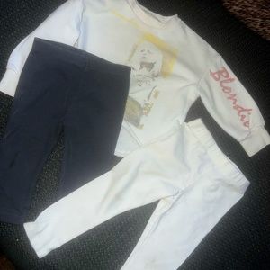 Winter Bundle- Grey Leggings, White Leggings, Blondie Sweater- 12 months